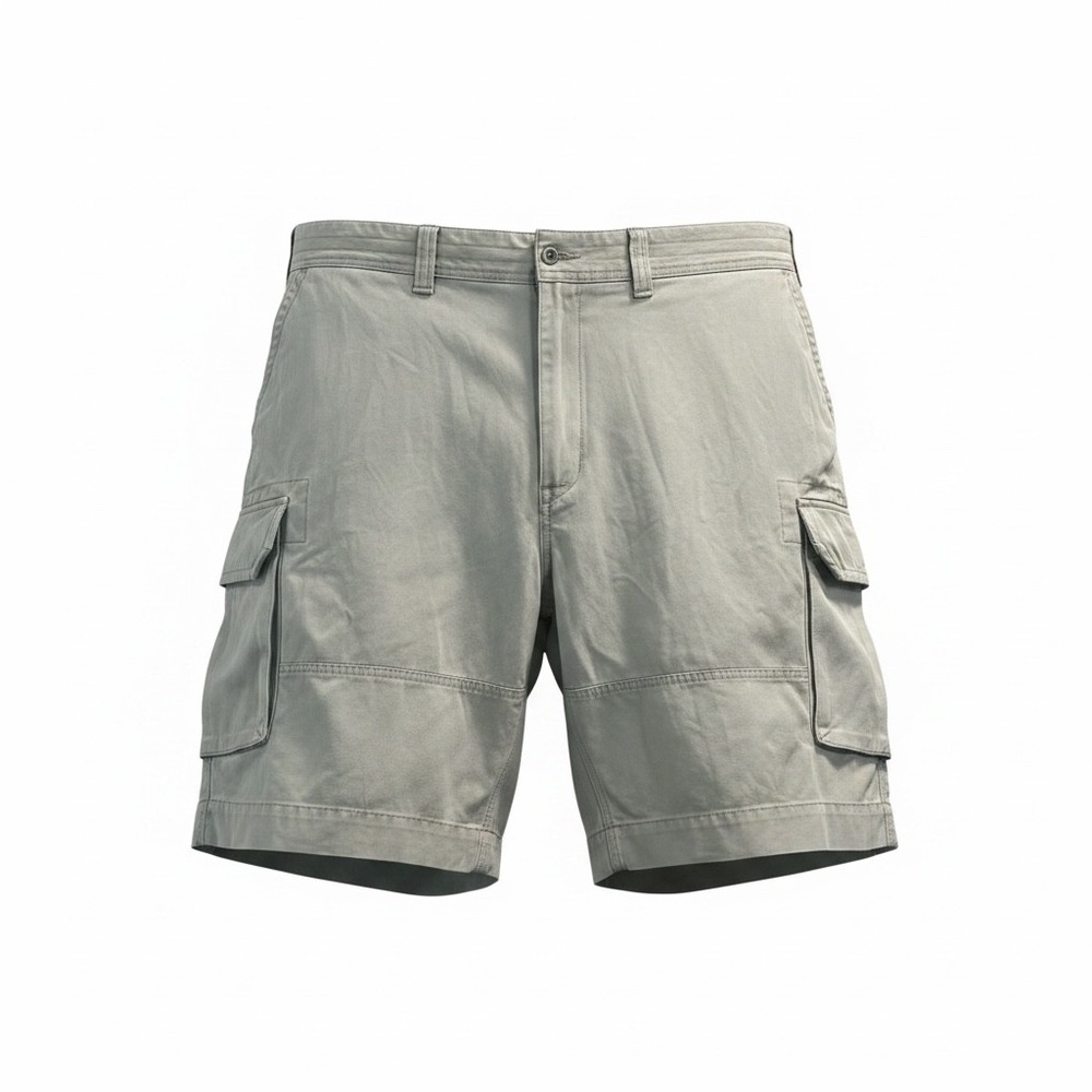 Polo Ralph Lauren Mens Gray Olive Cotton Twill Cargo Shorts Size 50 Big and Tall